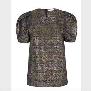 NWOT Sass & Bide Gold Dovetail Metallic Blouse Top